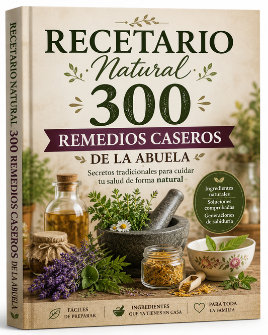 Recetario Natural: 300 Remedios Caseros de la Abuela + bonos exclusivos