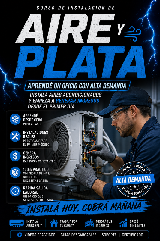Aire y plata - aprende a instalar aires acondicionados
