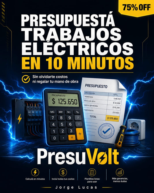 PresuVolt - Calculá en 10 minutos cuanto cobrar y envía un presupuesto en 10 minutos